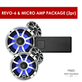 Wet Sounds REVO 6 (2 pairs) & STX MICRO-4 Amp Package