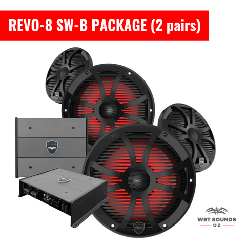 Wet Sounds REVO 8 SW-B Package (2 Pairs)