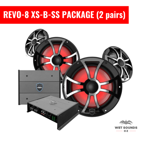 Wet Sounds REVO 8 XS-B-SS Package (2 Pairs)