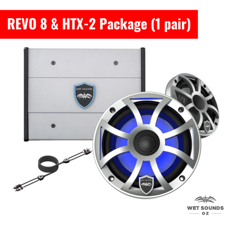 Wet Sounds | HTX-2 & REVO 8 Package - No Head Unit (1 Pair)
