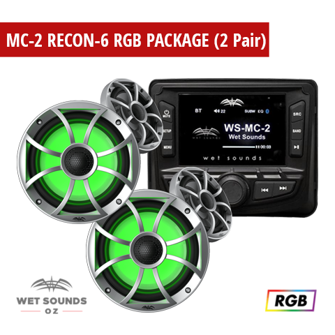 Wet Sounds MC-2 & RECON 6" (2 Pairs) Package